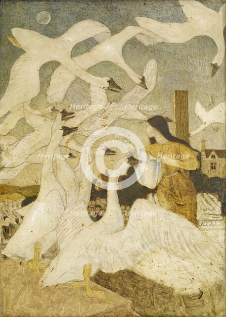 The Wild Swans (The Twelve Brothers Turned Into Swans), 1928. Creator: Arthur Joseph Gaskin.