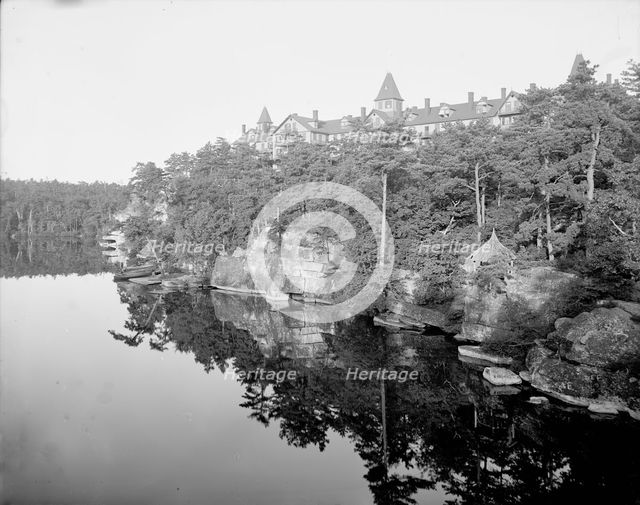 The Wildmere House from the lake, Lake Minnewaska, N.Y., between 1900 and 1905. Creator: Unknown.