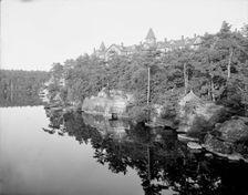 The Wildmere House from the lake, Lake Minnewaska, N.Y., between 1900 and 1905. Creator: Unknown