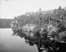 The Wildmere House from the lake, Lake Minnewaska, N.Y., between 1900 and 1905. Creator: Unknown