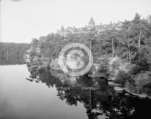 The Wildmere House from the lake, Lake Minnewaska, N.Y., between 1900 and 1905. Creator: Unknown.