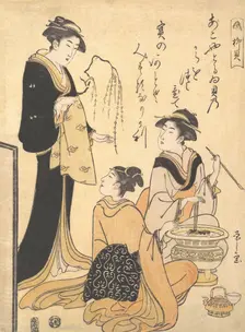 The Willow Shell (Yanagi-kai), from an Untitled Set of Beauty Prints on the Theme of S..., ca. 1791. Creator: Hosoda Eishi