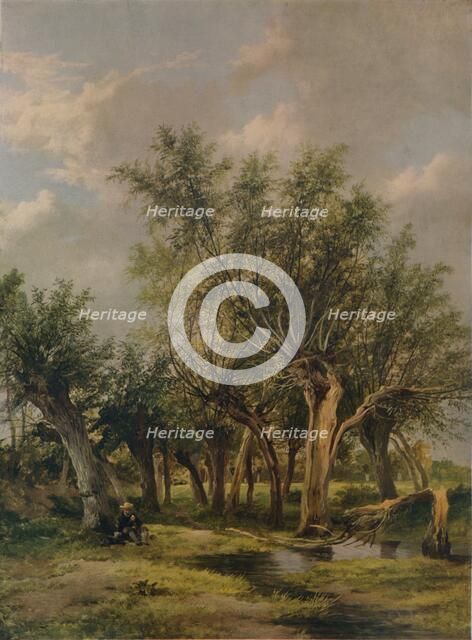'The Willow Stream', c1839. Artist: James Stark.
