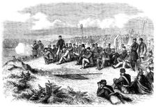 The Wimbledon Prize Meeting: rifle match between the Lords and the Commons, 1862. Creator: Unknown