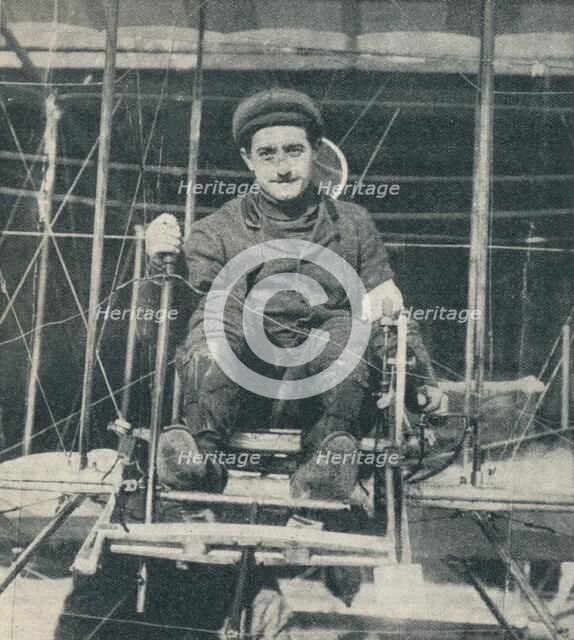 The winner of the £10,000 prize for the flight from London to Manchester, 1910 (c1937). Artist: Unknown.