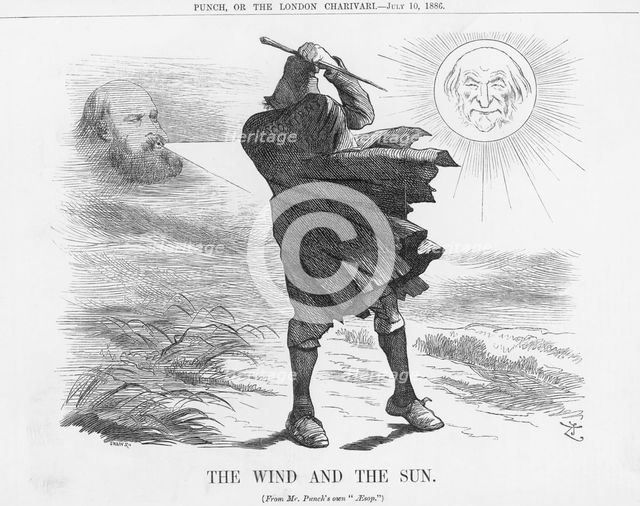 'The Wind and the Sun', 1886. Creator: Joseph Swain.