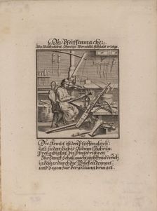 The Wind Instrument Maker. Artist: Weigel, Christoph, the Elder (1654-1725)