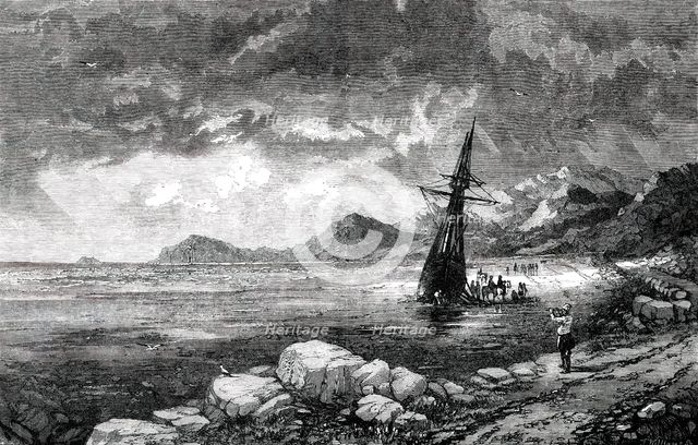 The Wind on Shore - painted by T. Creswick, A.R.A., 1850. Creator: J Williams.