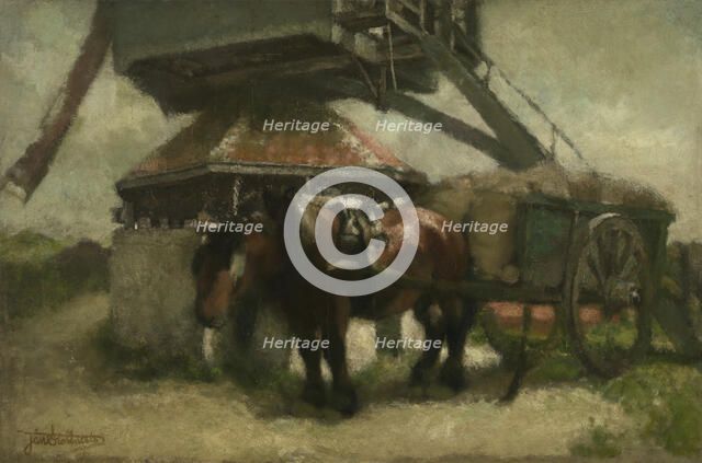 The Windmill at Kiel, c1860-1900. Creator: Jan Stobbaerts.