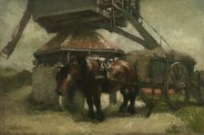 The Windmill at Kiel, c1860-1900. Creator: Jan Stobbaerts