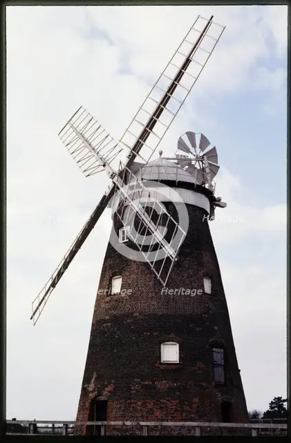The windmill at Thaxted, known as John Webb's Windmill, seen from the south-east, Essex, 1986.  Creator: Dorothy Chapman.