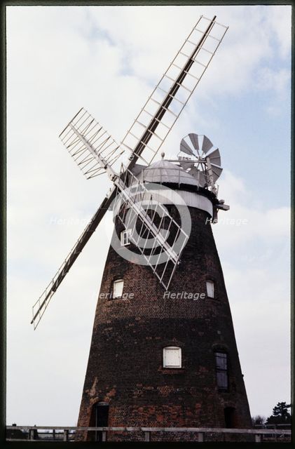 The windmill at Thaxted, known as John Webb's Windmill, seen from the south-east, Essex, 1986.  Creator: Dorothy Chapman.