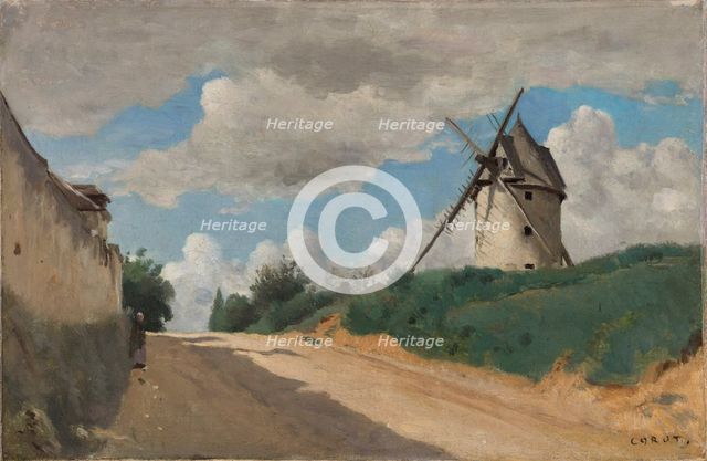 The Windmill, ca 1835-1840. Creator: Corot, Jean-Baptiste Camille (1796-1875).