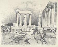 The Wine-Dark Sea, Sunium, 1913. Creator: Joseph Pennell