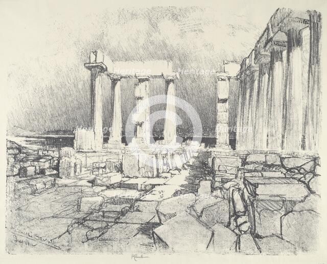 The Wine-Dark Sea, Sunium, 1913. Creator: Joseph Pennell.