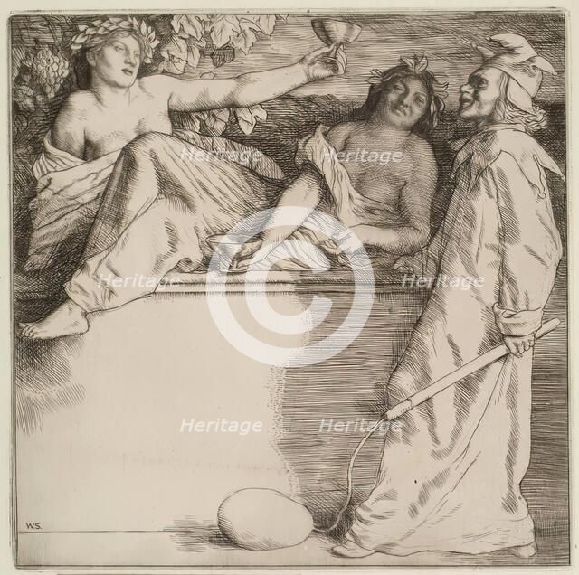 The Wine Drinkers, 1904. Creator: William Strang.