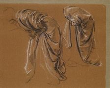The Wine of Circe - Drapery Studies for crouching Figure of Circe, 1866-69. Creator: Sir Edward Coley Burne-Jones