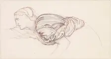The Wine of Circe - Study for the Upper Part of Circe, 1866-69. Creator: Sir Edward Coley Burne-Jones