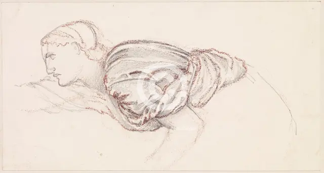 The Wine of Circe - Study for the Upper Part of Circe, 1866-69. Creator: Sir Edward Coley Burne-Jones.