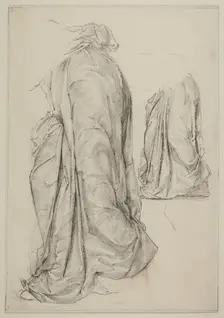 The Wine of Circe - Study of Drapery, 1866-69. Creator: Sir Edward Coley Burne-Jones