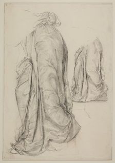 The Wine of Circe - Study of Drapery, 1866-69. Creator: Sir Edward Coley Burne-Jones