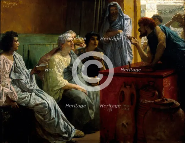 'The Wine Shop', 1869-1874. Creator: Sir Lawrence Alma-Tadema.