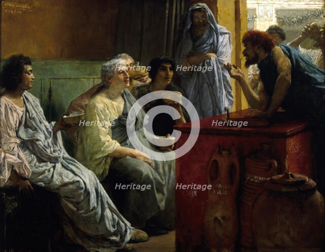 'The Wine Shop', 1869-1874. Creator: Sir Lawrence Alma-Tadema.