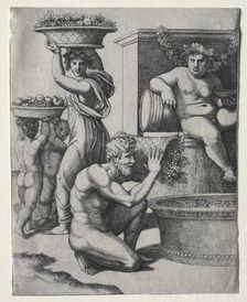The Wine Press. Creator: Marcantonio Raimondi (Italian, 1470/82-1527/34)