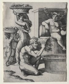 The Wine Press. Creator: Marcantonio Raimondi (Italian, 1470/82-1527/34)