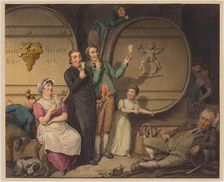The Wine Tasting. Scenes of life during the Biedermeier period. Creator: Opiz, Georg Emanuel (1775-1841)