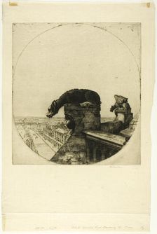 The Wingless Chimera, 1911. Creator: David Young Cameron