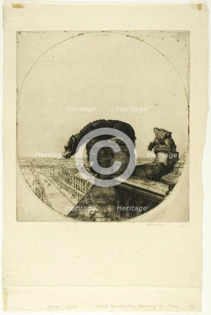 The Wingless Chimera, 1911. Creator: David Young Cameron.