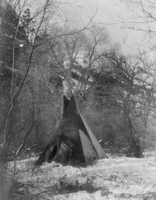 The winter camp., c1908. Creator: Edward Sheriff Curtis