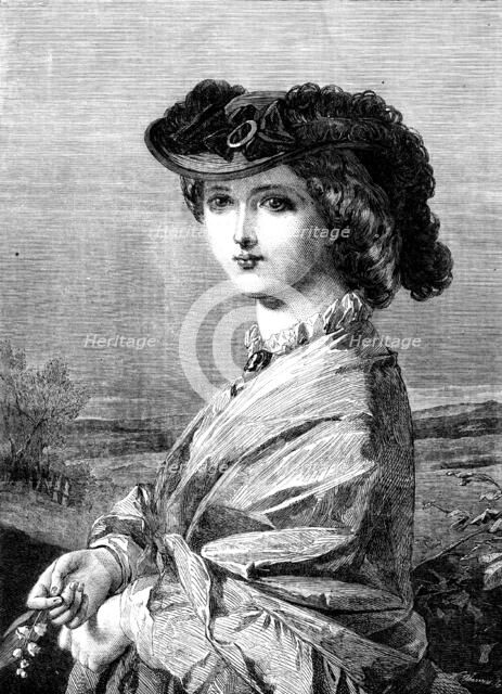 The Winter Exhibition, Pall-Mall: "Morning", by Dicksee, 1862. Creator: W Thomas.