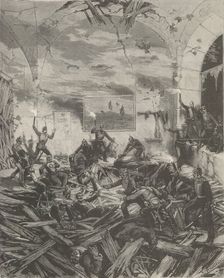 The Winter Palace after the explosion, evening of February 17, 1880. Creator: De Haenen, Frédéric (1853-1928)