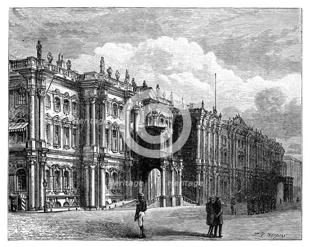 The Winter Palace, St Petersburg, Russia, c1888. Artist: Unknown
