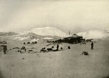 The Winter Quarters. With Mount Erebus in the Background c1908, (1909)