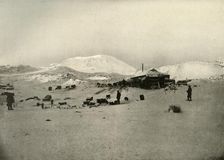 The Winter Quarters. With Mount Erebus in the Background c1908, (1909)