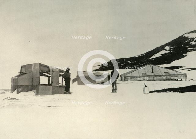 'The Winter Quarters of the Discovery Expedition at Hut Point', c1908, (1909).  Artist: Unknown.