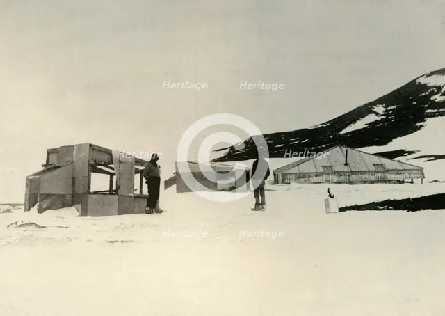 'The Winter Quarters of the Discovery Expedition at Hut Point', c1908, (1909).  Artist: Unknown.
