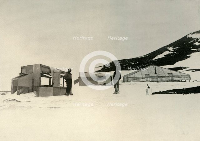 'The Winter Quarters of the Discovery Expedition at Hut Point', c1908, (1909).  Artist: Unknown.