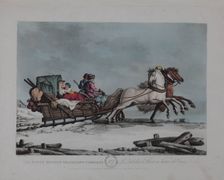 The Winter Russian Travelling Carriage, 1810s. Artist: Dubourg, Matthew (active 1786-1838)