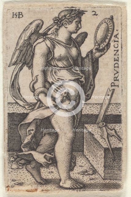 The wisdom. From the episode "The Knowledge of God and the Seven Cardinal Virtues", c.1539 . Creator: Beham, Hans Sebald (1500-1550).