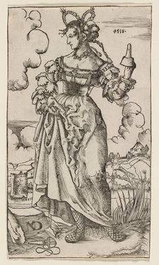 The Wise and Foolish Virgins: The Fifth Foolish Virgin, 1518. Creator: Nikolaus Manuel Deutsch (Swiss, c. 1484-1530)