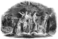 The Wise and Foolish Virgins, in the Royal Academy Exhibition, painted by Lauder, 1844. Creator: Unknown