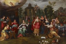 The wise and the foolish virgins, 1600-1699. Creator: Pieter Lisaert