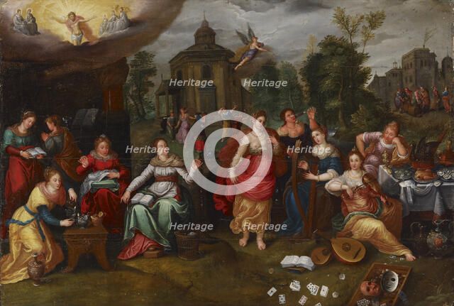 The wise and the foolish virgins, 1600-1699. Creator: Pieter Lisaert.