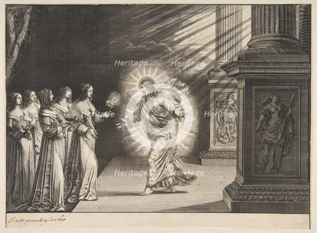 The Wise Virgins before Christ, ca. 1635. Creator: Abraham Bosse.