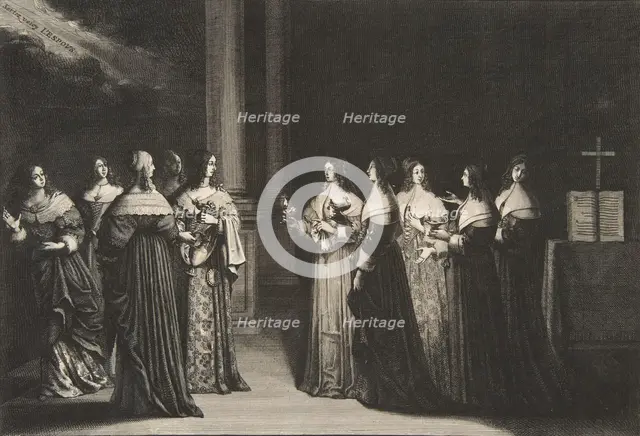 The Wise Virgins Refuse Oil to the Foolish Virgins, ca. 1635. Creator: Abraham Bosse.