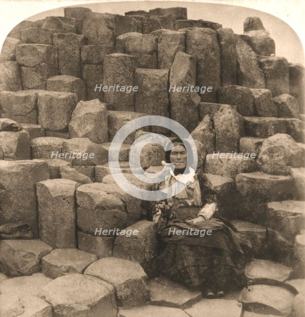 'The Wishing Chair, Giant's Causeway, Ireland', 1897.   Creator: Works and Sun Sculpture Studios.